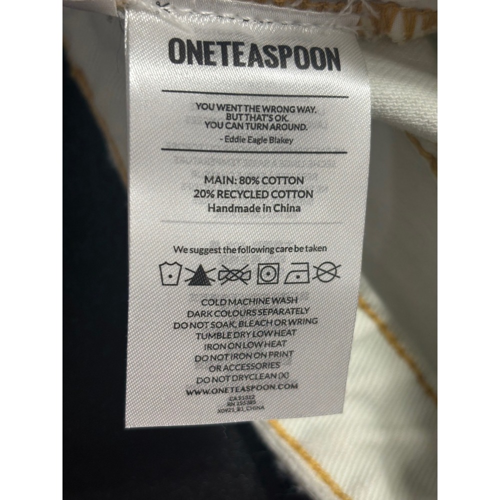 One Teaspoon NEW The One High Waist Cheeky Denim Shorts in Xanthe in Size‎ 28 - Picture 7 of 7